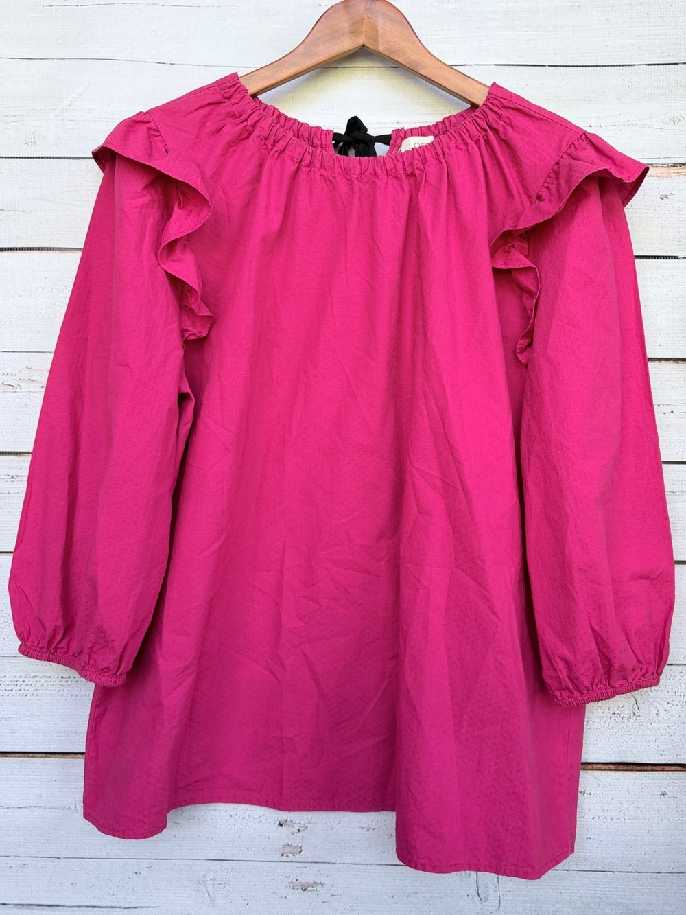 LOFT Ruffle-Shoulder Peasant Top - Picture 2 of 5